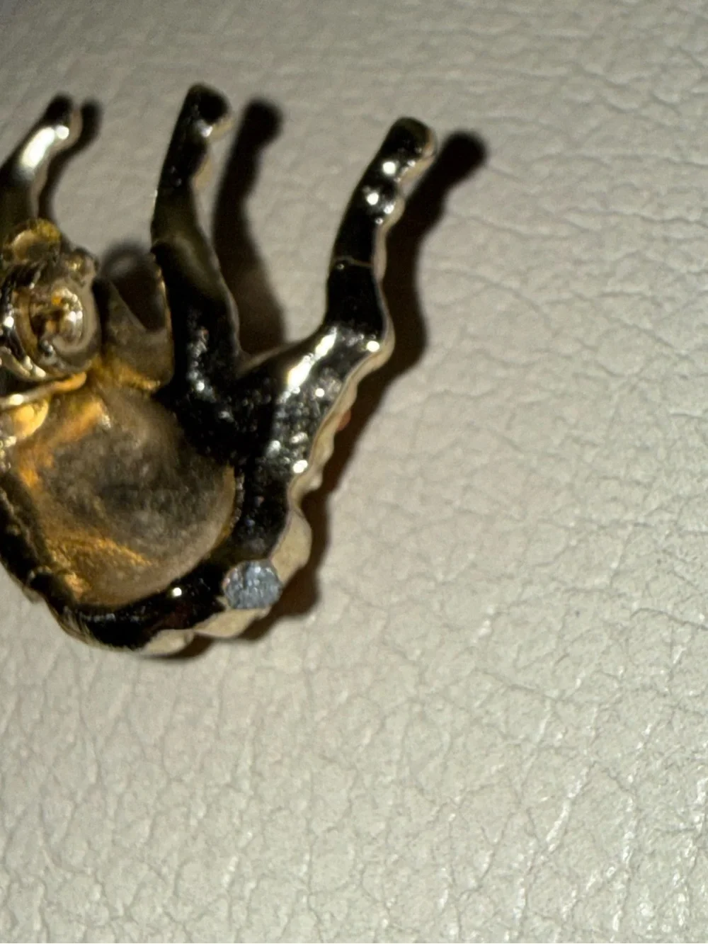 as is - Gold-Tone Zebra Brooch